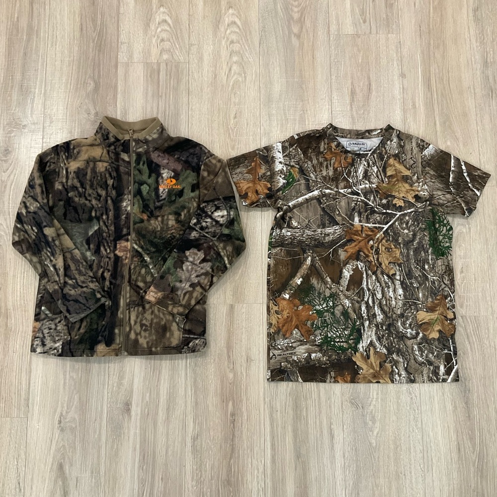 Boys Camouflage jacket and tee shirt